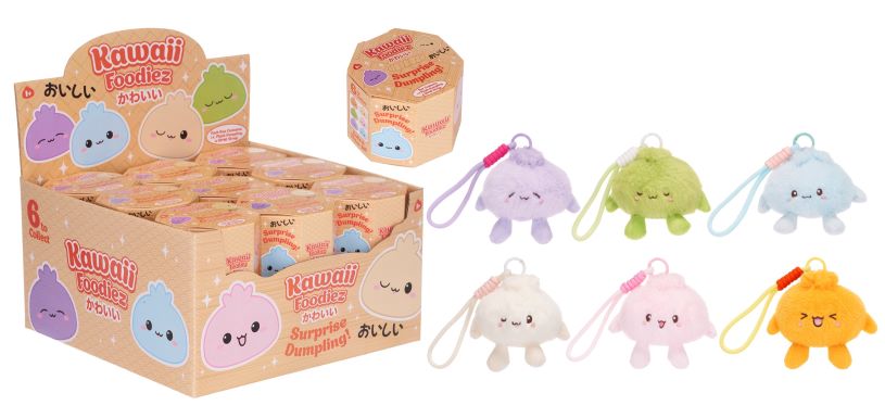 (Mis 0) KAWAII FOODIES DUMPLINGS Portachiavi Peluche 8cm 6ass In espo da 18pz…x18…x144